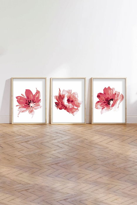 Wallity Huhu216 Cuadro Decorativo enmarcado en MDF (3 piezas) 35 x 50 cm